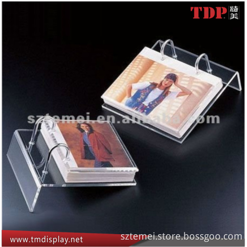 innovative transparent clear acrylic desktop reading stand new design calendar stand plastic calendar stand